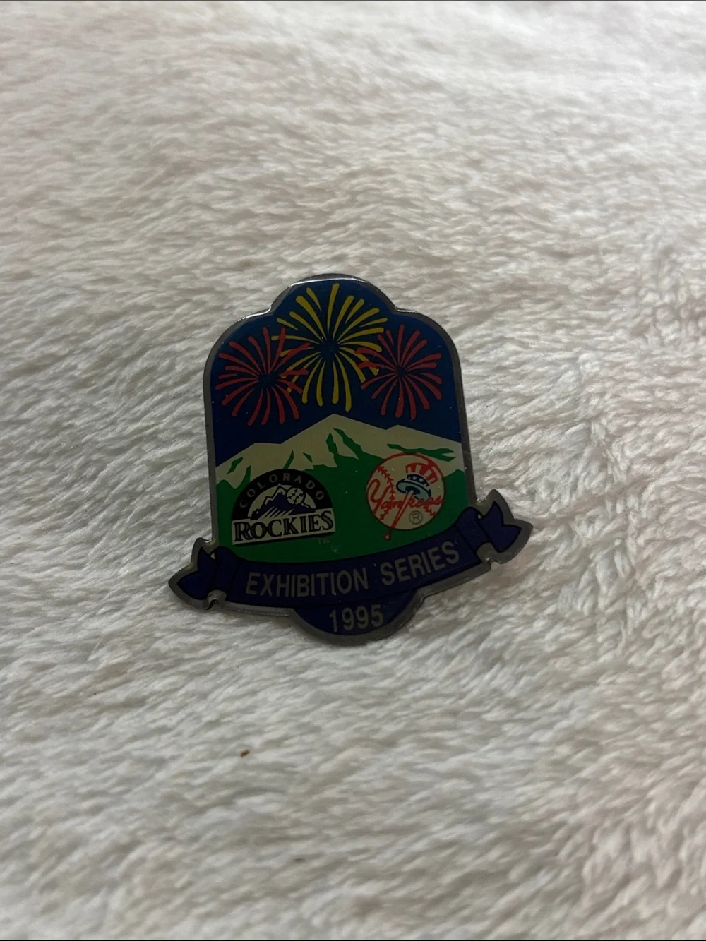 Colorado Rockies Exhibition Series 1995 Commemorative Pin - Blue/Green